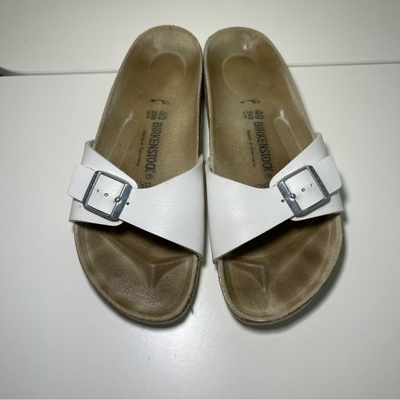 Birkenstock women’s White Birko-Flor Madrid one strap Summer spring Sandals 40 - Picture 7 of 9